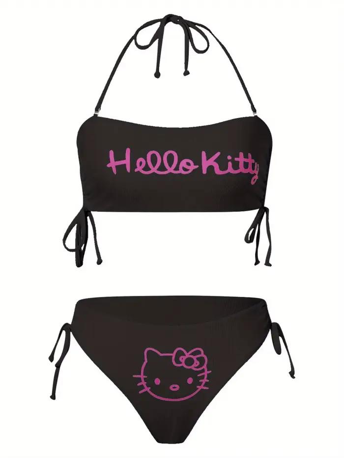 Maillot de bain deux pièces imprimé Hello Kitty