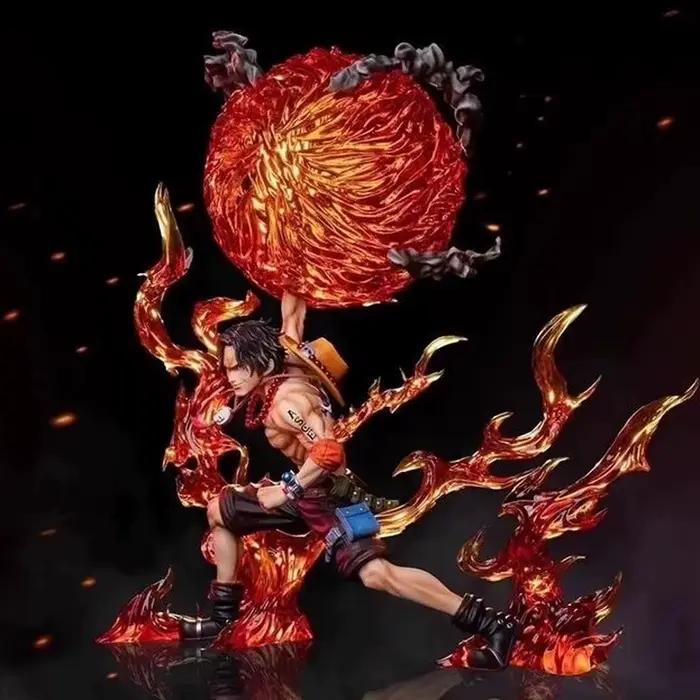 Figurine de dessin animé One Piece 26cm Portgas · D · Ace, jouets périphériques d'action, modèle Ace Mera Mera No Mi, jouets cadeaux en Pvc