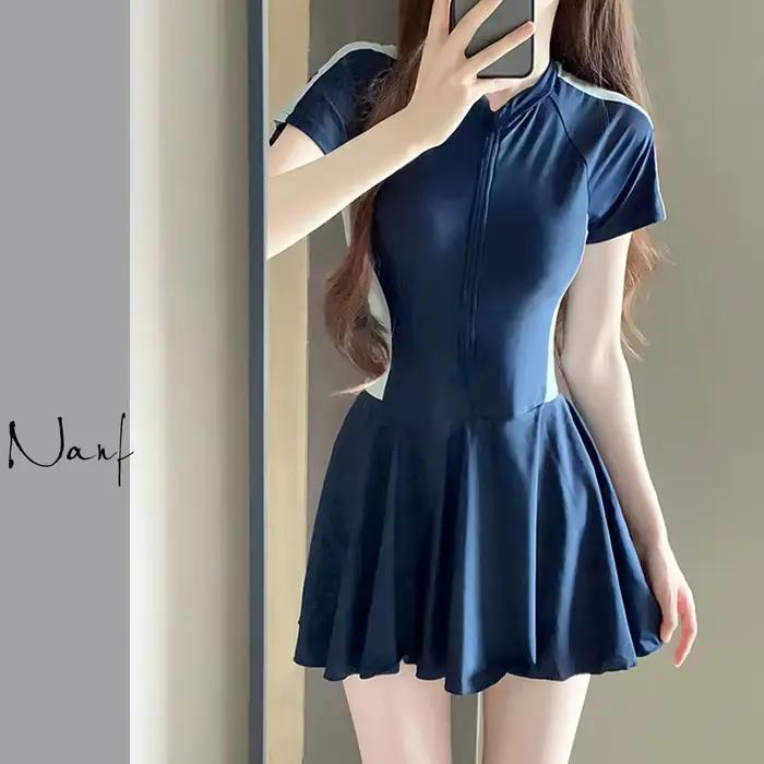 Maillot de bain de sport pour femmes, une pièce conservatrice de source chaude, Style Super féerique INS, contrôle du ventre, amincissant, étudiant frais
