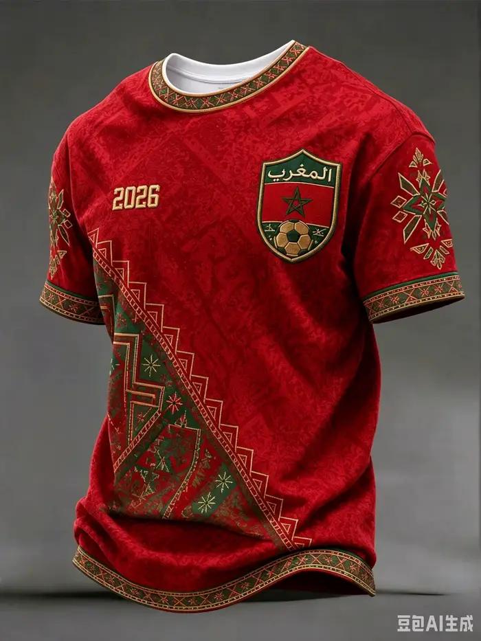 Maillot de football extérieur de l'équipe du Maroc, blanc, à manches courtes, T-shirt vert unisexe pour supporters, entraînement sportif, décontracté