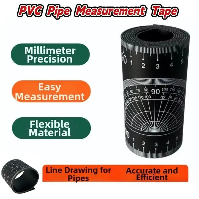 Ruban à mesurer pour diamètre de tuyau en PVC, échelle finement imprimée et large plage de mesure, outil de mesure de tuyaux pour travaux de plomberie DIY, 1 pièce
