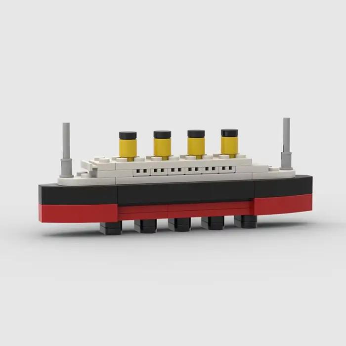 Ensemble de jouets de construction de maquettes de bateaux de croisière classiques Titanic - Parfait pour développer les compétences pratiques des enfants et comme cadeau d'anniversaire.
