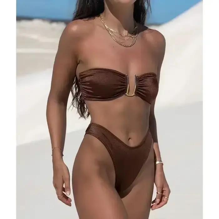Taille haute Maillot De Bain femmes Push Up maillots