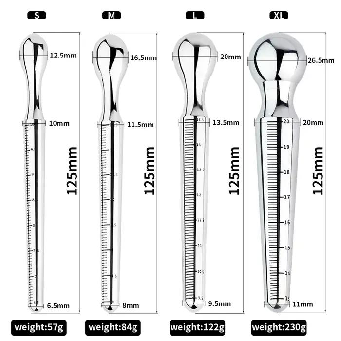 FAAK Plug urétral en acier inoxydable épais 4 TAILLES XL Jouets sexuels pour hommes Retard de l'éjaculation Massage de la prostate Masturbateur masculin
