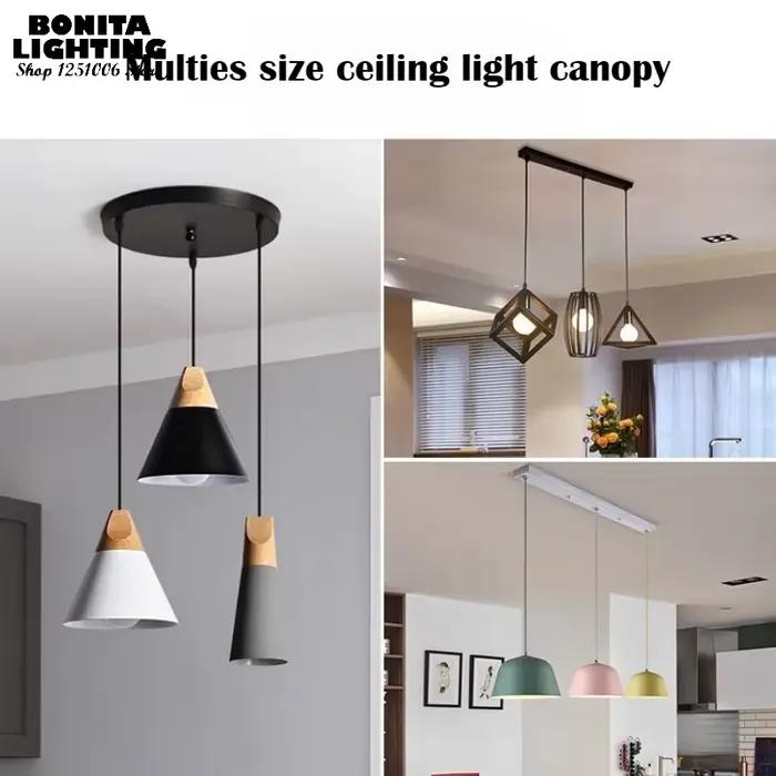 Auvent de suspension, plaque de montage universelle pour lampes suspendues, accessoires d'éclairage multi-tailles et couleurs, trous personnalisables