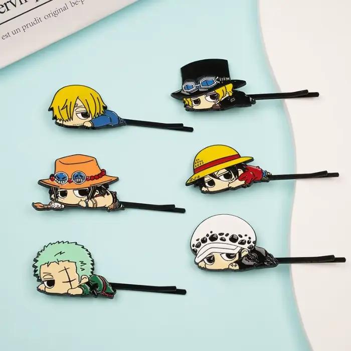 Pince à cheveux One Piece Luffy Roronoa Zoro, nouvelle collection, accessoire d'animation, design créatif et original, pince à cheveux polyvalente pour mèches rebelles