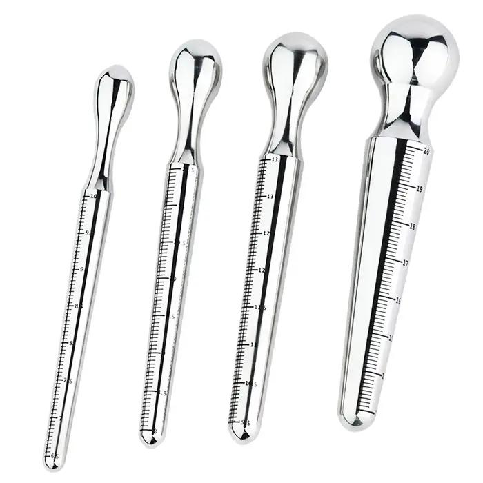FAAK Plug urétral en acier inoxydable épais 4 TAILLES XL Jouets sexuels pour hommes Retard de l'éjaculation Massage de la prostate Masturbateur masculin