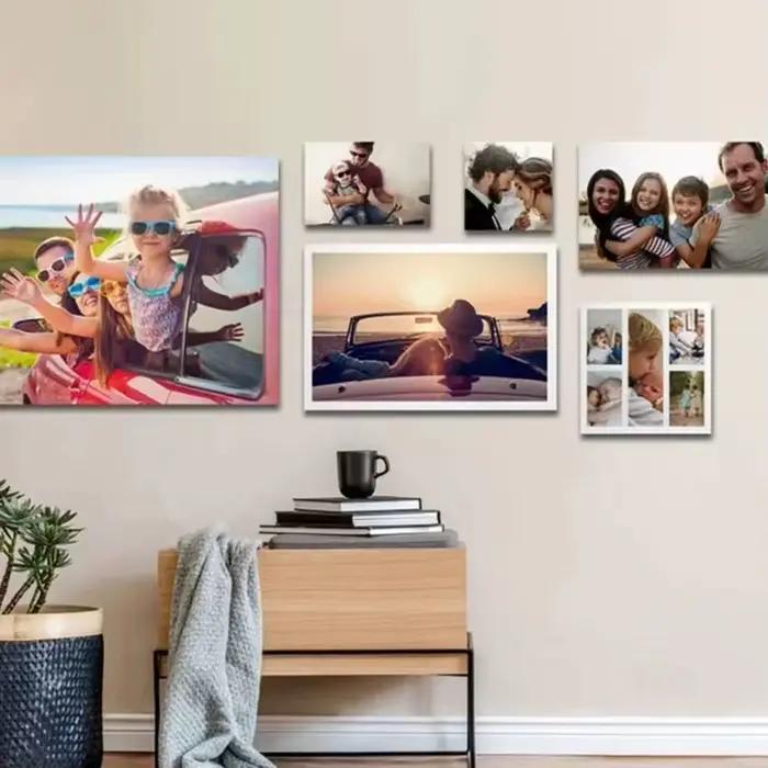 Impression sur toile verticale grand format personnalisée, affiches personnalisées, vie de famille, animal de compagnie, anniversaire, mariage, paysage pour la décoration de la maison