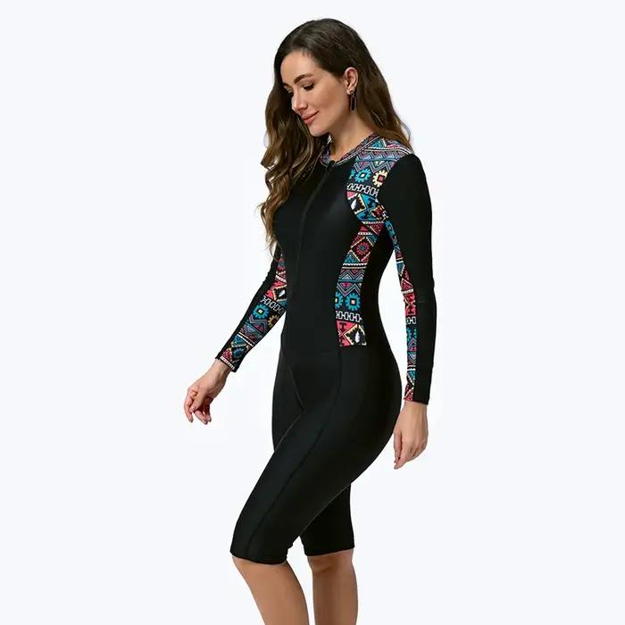 Maillot de bain femme été à manches longues combinaison