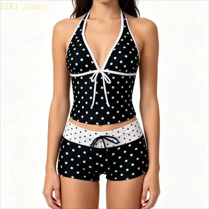 H4GF Ensemble 2 pièces pour Maillot bain tankini avec short Vintage