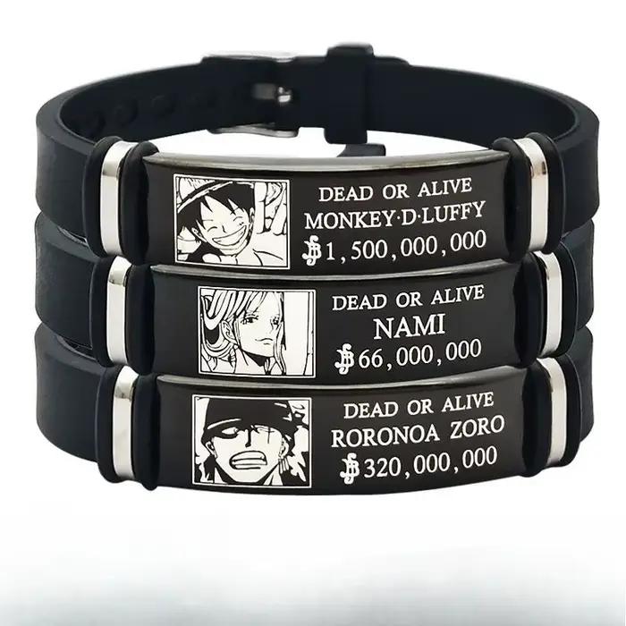 Nouveau Monkey One Piece · D. Luffy Roronoa Zoro Tony Tony Chopper film périphérique dessin animé Bracelet garçons mode beau Bracelet