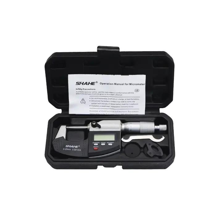 Micromètre numérique SHAHE 0-25 MM avec graduation 0,001 mm, outils de mesure numériques électroniques