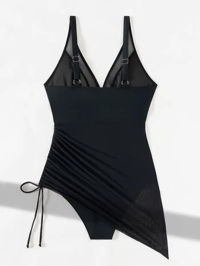 Maillot de bain une pièce push-up avec design patchwork pour femmes, ajustement parfait, bretelles réglables, élégant pour occasions spéciales de plage et piscine