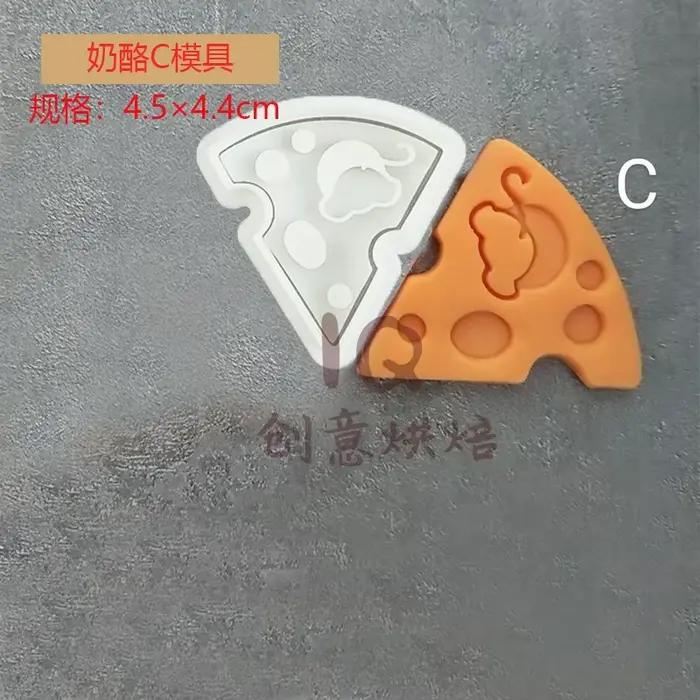 Emporte-pièces en forme de souris et de fromage, animaux de dessin animé, moules à Biscuits, timbres 3D PLA, Fondant, gaufrage, outils de cuisson