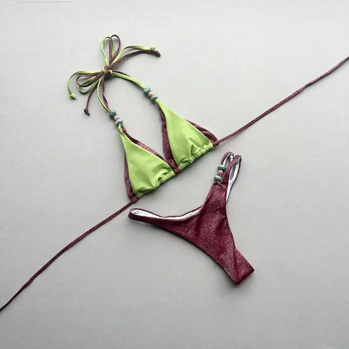 Nouvelle Arrivée 2026 – Maillot de Bain Deux Pièces Sexy Femme Style Européen et Américain – Tenue de Piscine Tendance