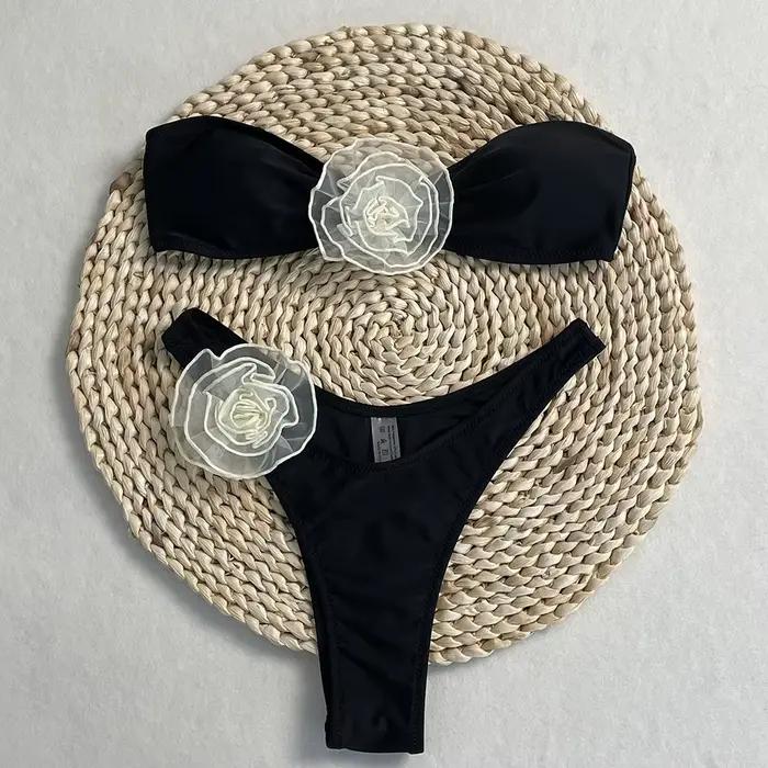 DEBAIOR Bikini Sexy ensemble de Bikini à fleurs taille haute femmes maillot de bain 2025 maillot de bain pour femme Micro Biquini maillot de bain maillots de bain