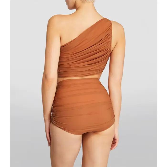 Maillot de bain une pièce à une épaule avec jupe
