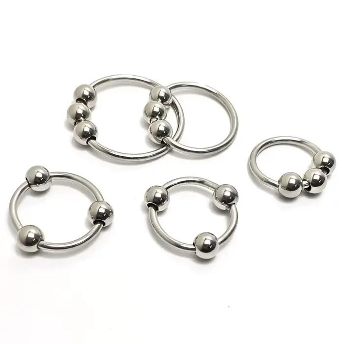 Anneau pénien en métal pour homme, 6 tailles, retardateur d'éjaculation, stimulateur du gland, jouets pour adultes, bien-être sexuel, amplificateur de plaisir pour hommes