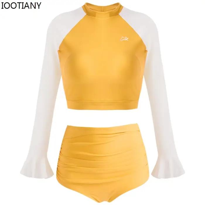 Maillot de bain conservateur de déesse avec manches longues pour femmes, haut col montant, polyester, ensemble cosplay, occasions spéciales et événements de plein air
