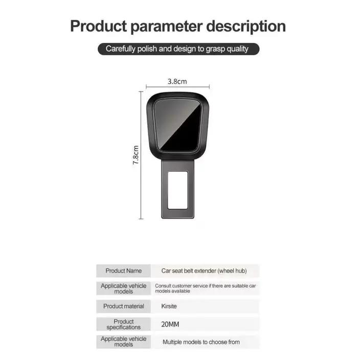 Extension de ceinture de sécurité de siège de voiture, extension de sangle d'épaule, bouton adapté aux accessoires intérieurs des voitures Tesla, Porsche, Mercedes Benz
