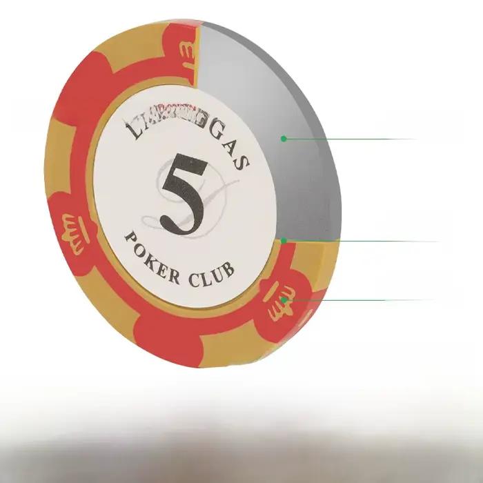 Jetons en plastique pour divertissements de casino, cartes de récompense, jetons de poker en argile spécialisés pour le Texas Hold'em et le Mahjong