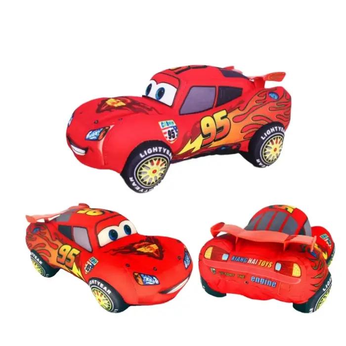 Peluche Disney Pixar Cars 3 Lightning McQueen de 17-25 cm | Coussin en peluche doux McQueen rouge 95 pour enfants, cadeau d'anniversaire
