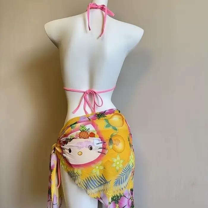 Maillot de bain sexy Hello Kitty japonais Kawaii pour femme