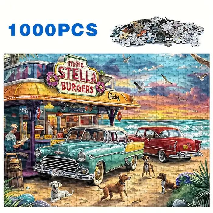 Puzzle pour adultes 500/1000/1200/2000 pièces, casse-tête stimulant avec images complexes, anti-stress, soirée de jeux en famille