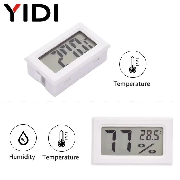 Mini capteur de température numérique LCD, jauge d'humidité, testeur, détecteur, mesure domestique, thermomètre, hygromètre, intérieur et extérieur