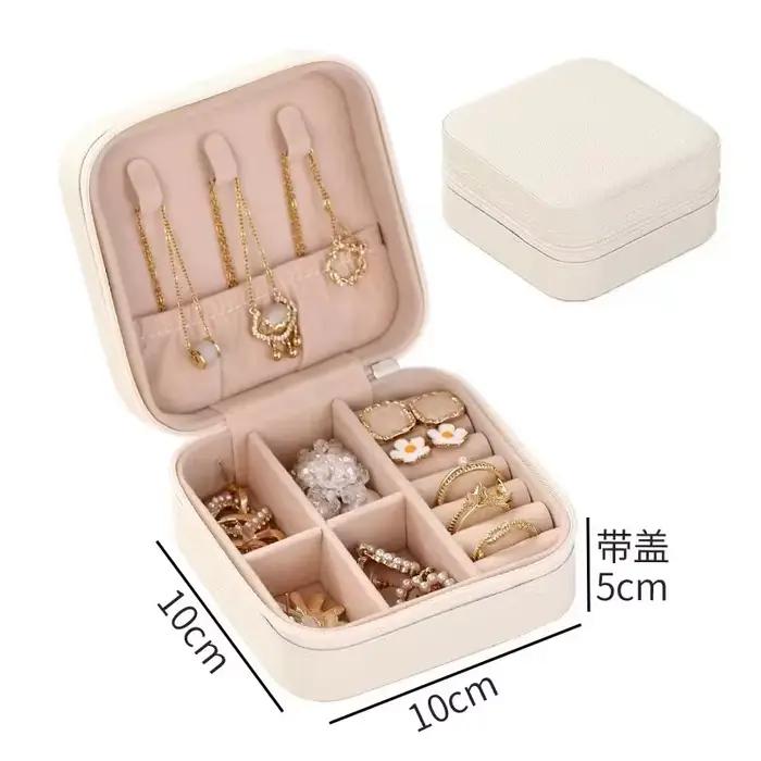 Boîte d'accessoires Portable, boucles d'oreilles, colliers, bagues, boîtes de rangement de bijoux, sac de rangement de bijoux de voyage, boîte d'exposition organisateur