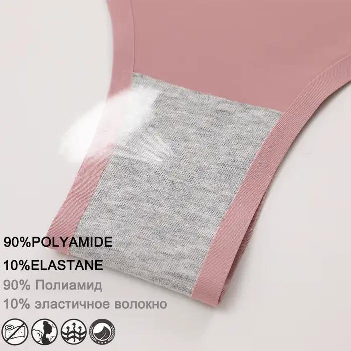 Slip Invisible, Lingerie Sexy, sous-vêtements en soie glacée pour femmes, sans couture, confortable, entrejambe en coton, taille moyenne, culotte pour filles