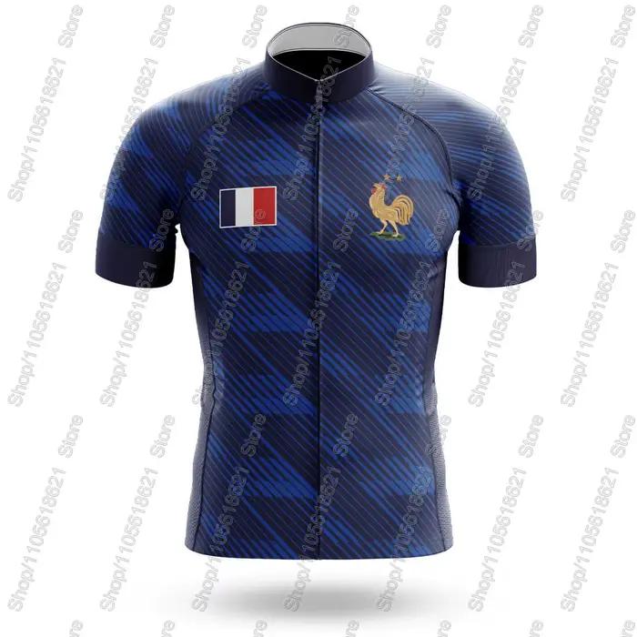 Ensemble Maillot et Cuissard de Cyclisme Équipe Nationale France 2026 pour Hommes – Tenue de Vélo de Route et VTT