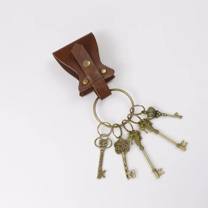 Porte-clés de ceinture médiévale | Porte-clés Cosplay Renaissance | Chaîne de ceinture en cuir PU pour costume Viking LARP