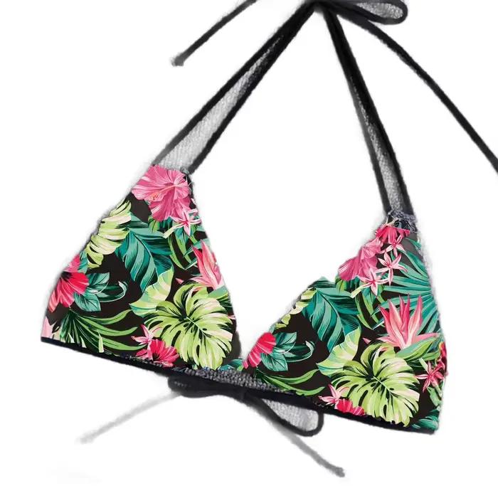 Sexy imprimé fleuri Bikini ensemble femmes maillot de bain deux pièces maillots