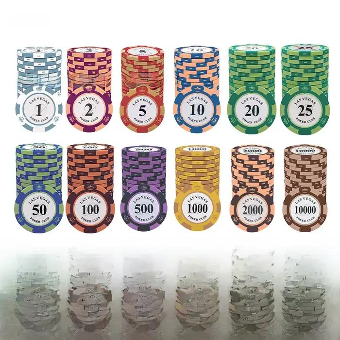 Jetons en plastique pour divertissements de casino, cartes de récompense, jetons de poker en argile spécialisés pour le Texas Hold'em et le Mahjong
