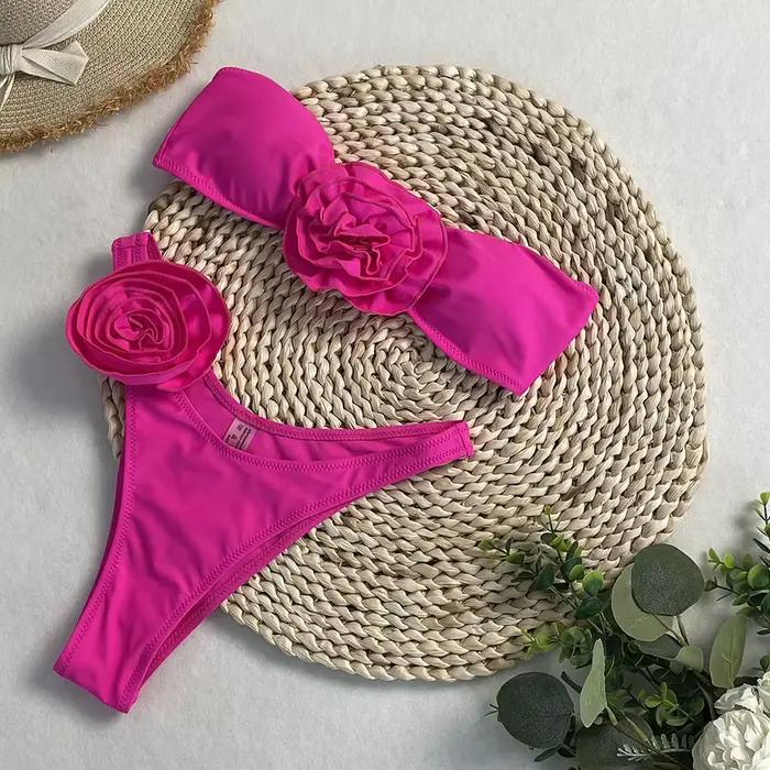DEBAIOR Bikini Sexy ensemble de Bikini à fleurs taille haute femmes maillot de bain 2025 maillot de bain pour femme Micro Biquini maillot de bain maillots de bain