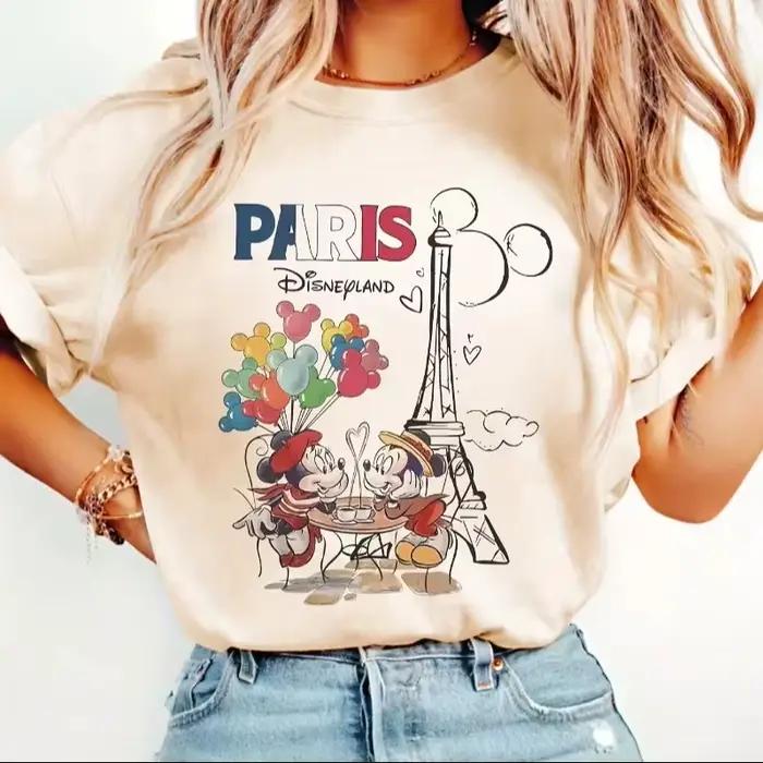 T-shirt Disney Paris Mickey & Minnie, T-shirt souris Tour Eiffel, T-shirt Disney S' Trip 2025, T-shirt Disney Vacation