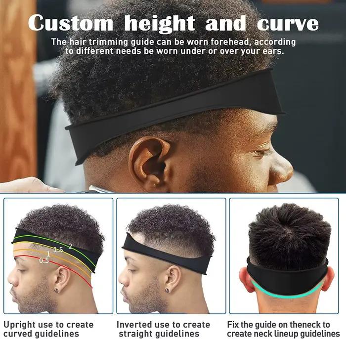 Bricolage maison coupes de cheveux bandeau incurvé Silicone décolleté modèle de rasage et Guide de coupe de cheveux outil de coiffure