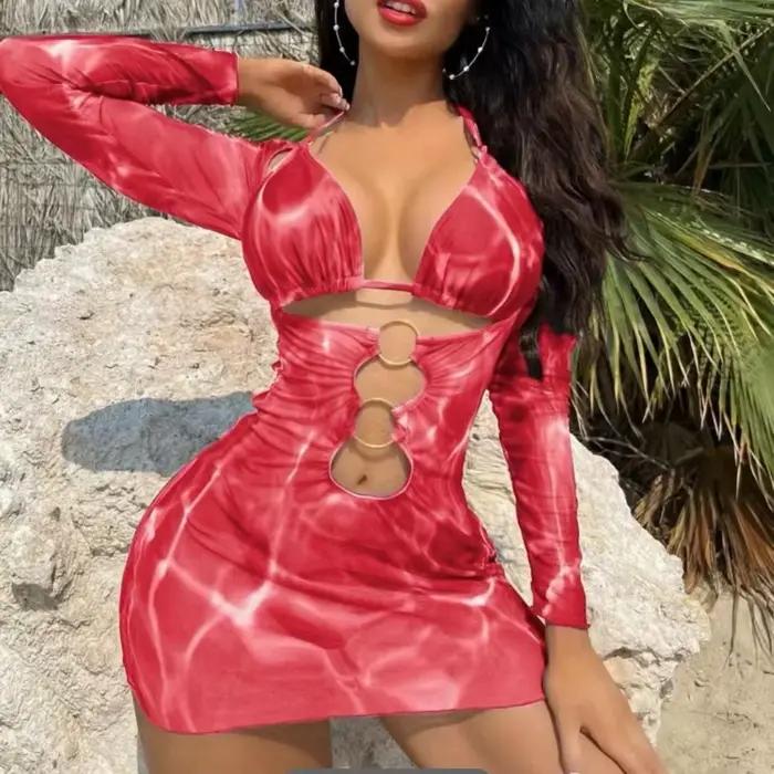 Cikini-ensemble bikini fendu trois pièces pour femme