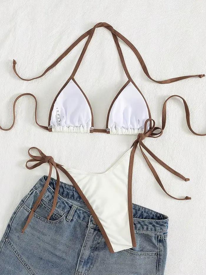 Maillot de bain triangle femme sexy micro tendance bikinis 2026 – Ensemble deux pièces
