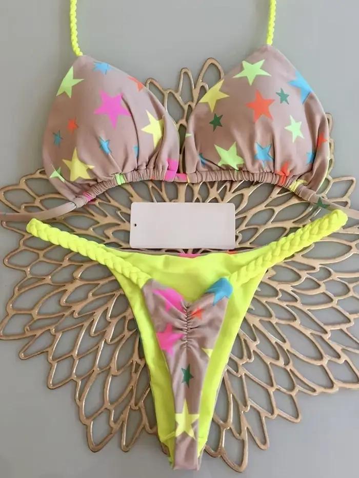 Bikini taille haute maillot de bain sexy string imprimé zèbre pour femmes style de plage occassions spéciales