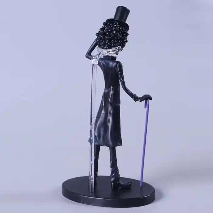 Costume noir Anime One Piece Brook Burukku Ver. Statue de figurine d'action en PVC, modèle de collection, jouets pour enfants, poupée 23cm