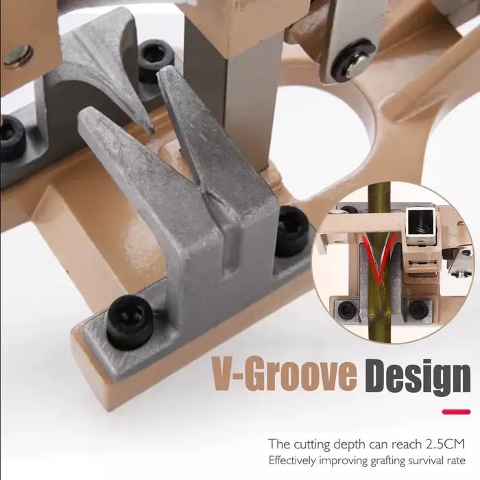 Ciseaux de taille de jardin, ciseaux de greffage coupe en V, outil de coupe pour greffage d'arbres fruitiers, outil de pépinière, profondeur de coupe 2.5cm