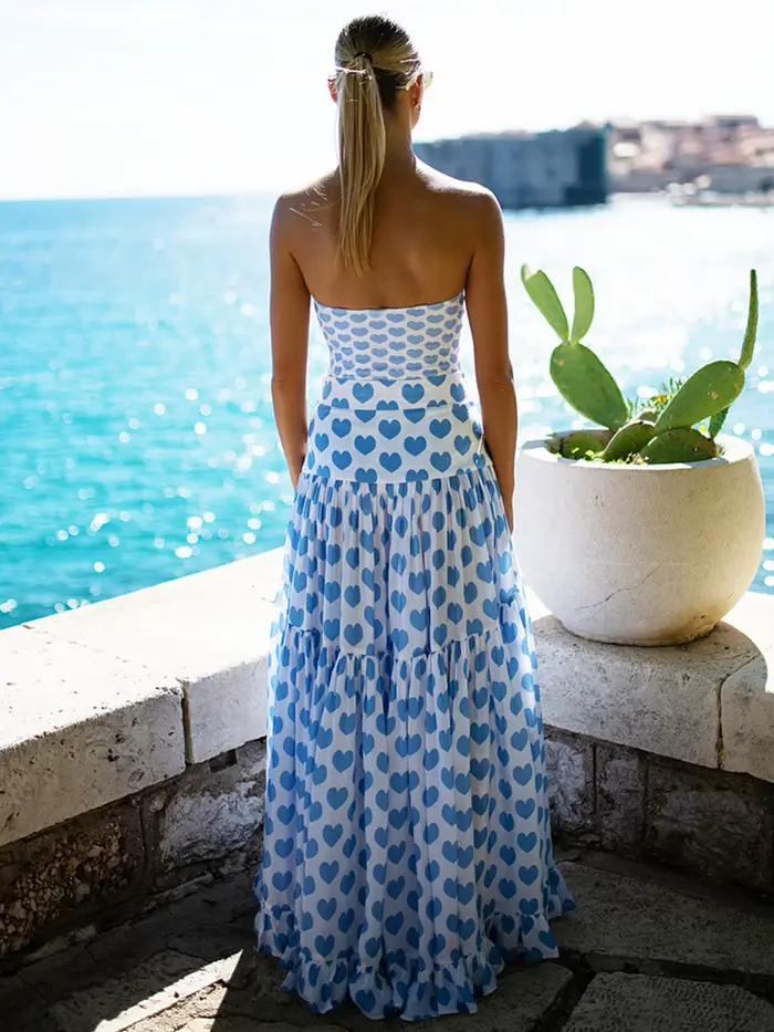 Maillot de bain une pièce imprimé pois pour femmes
