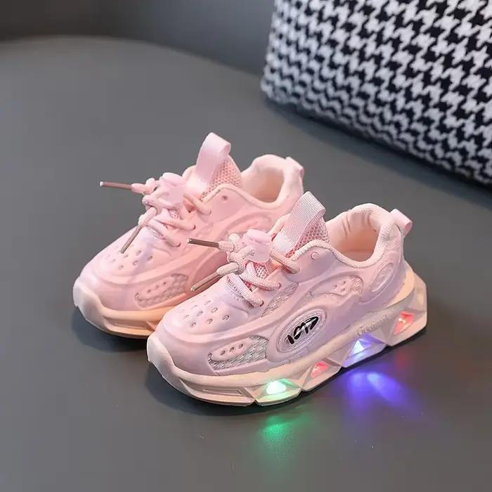 Zapatos-Baskets lumineuses LED Nialisation pour enfants, chaussures de tennis pour garçons et filles, chaussures de sport pour tout-petits, baskets pour enfants, 1 à 8 ans, nouveau, Ath