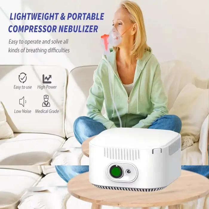 Compresseur d'air médical portable pour enfants et adultes, atomiseur de toux, nébuliseur, inhalateur, déterminer les voies respiratoires, inhaler, humidificateur, soins de santé