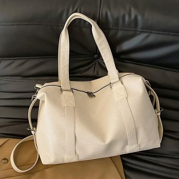Sac fourre-tout en cuir pour femme, sac à main de simplicité, solide, vintage, initié, sac messager pour femme, mode