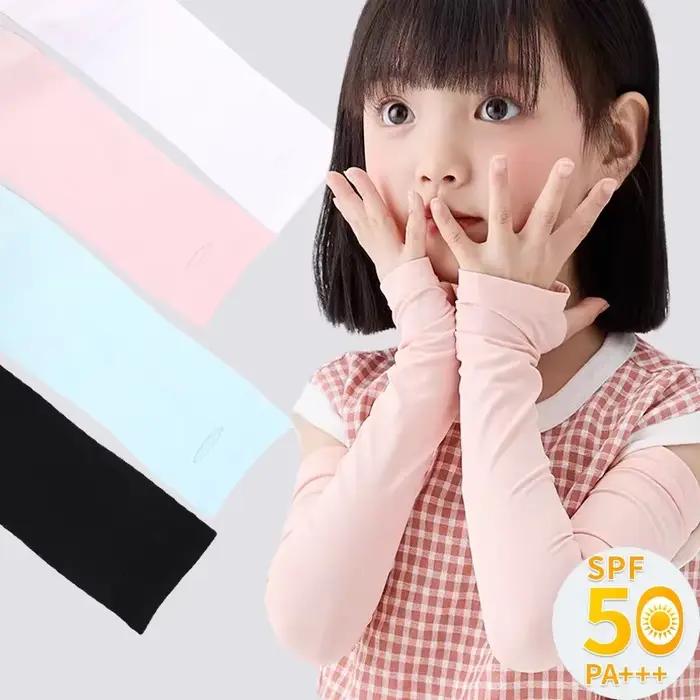 Manchons de bras de refroidissement anti-UV pour enfants, manchette de glace élastique pour filles et garçons, protection solaire, manchons de sport d'été