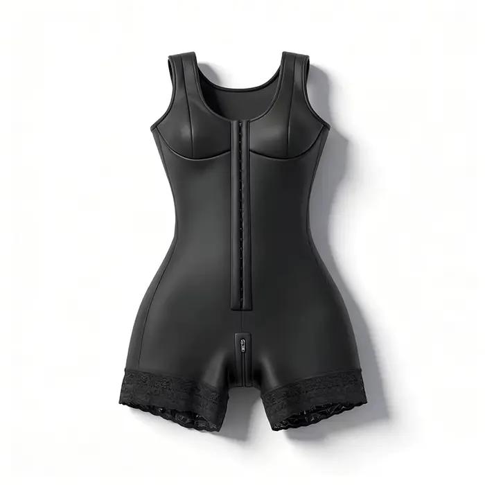 Body gainant amincissant pour femme à haute compression avec broches de maintien de la poitrine, pour usage quotidien et post-chirurgical, effet ventre plat