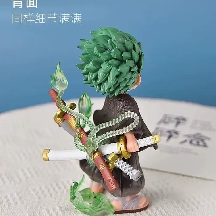 Figurine One Piece Q Version Roronoa Zoro Mignonne et Originale, Modèle de Poupée Anime, Jouet de Décoration, Marchandise Anime en Gros